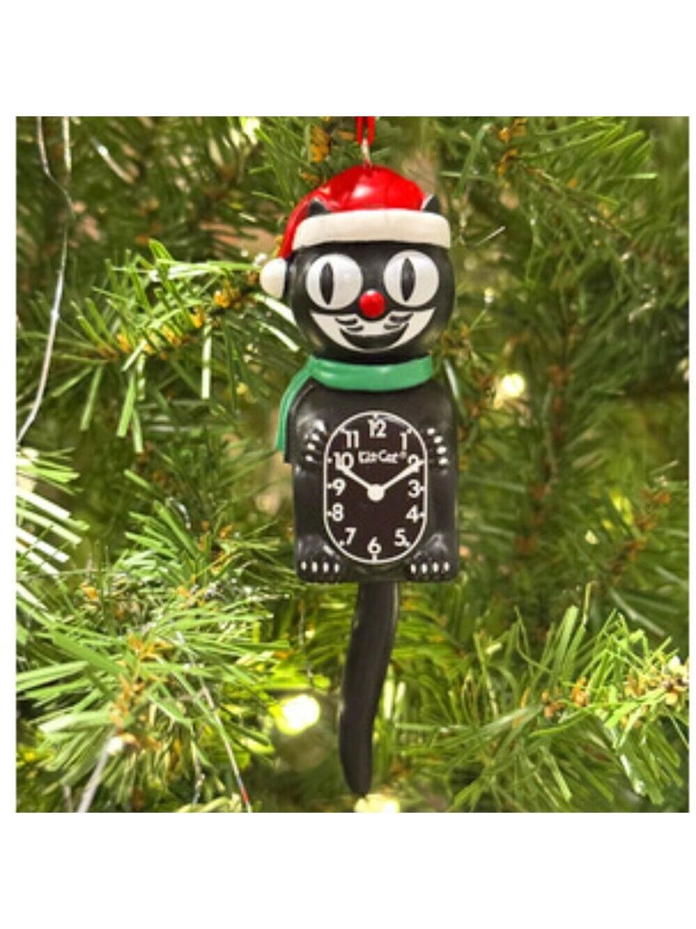 Black Kit Cat Klock clock Christmas Tree Ornament - Picture 3 of 6